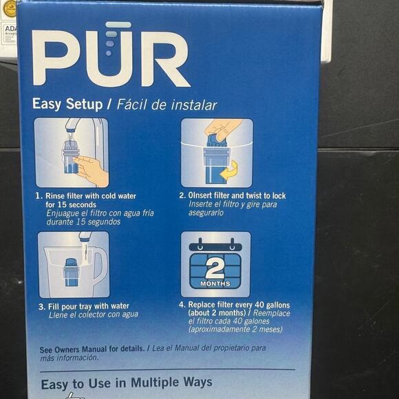 NWT PUR Max Ion 7 Cup Water Pitcher Filtration System With New Filter Lot of 02 - Picture 6 of 8